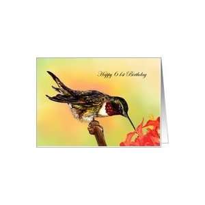   61 Years Old Hummingbird and Flowers Birthday Cards Card Toys & Games