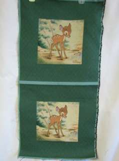Walt Disney Bambi Tapestry Fabric Pillow Tote Bag 2 Panels 18x18 