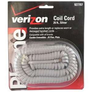   25 Feet Long Silver Handset Cords Telephone Accessories Electronics