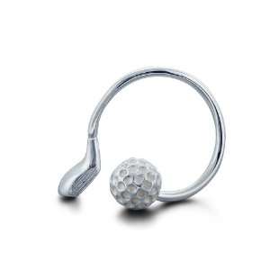  Sterling Silver Golf Club Key Ring Jewelry