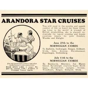 com 1931 Ad Blue Star Line Arandora Cruises Voyage Vacation Norwegian 