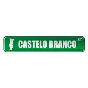   CASTELO BRANCO ST  STREET SIGN CITY PORTUGAL