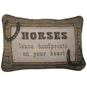  Horses Leave Hoofprints Tapestry Pillow
