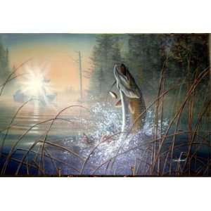  Jim Hansel S/N Musky print WAKING THE GIANT Everything 