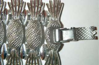 Vintage Sarah Coventry Silver Pineapple Bracelet  