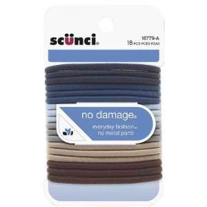  Scunci No Damage Elastic Hair Bands, Denim 16779 A, 18ct 