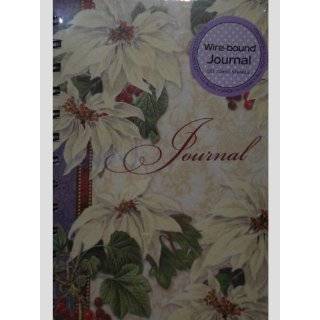 White Flowers w/ Red Berries Spiral Journal by Pooch & Sweetheart