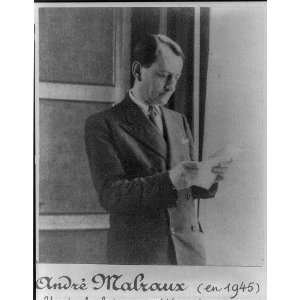  Andre Malraux,1901 1976,Adventurer,reading newspaper
