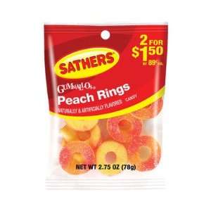 Sathers 10131 Gummallos Peach Rings (Pack Of 12)  Grocery 