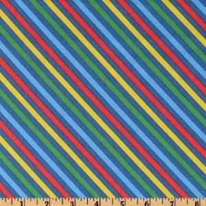   Train Diagonal Stripe Royal Fabric By The Yard Arts, Crafts & Sewing