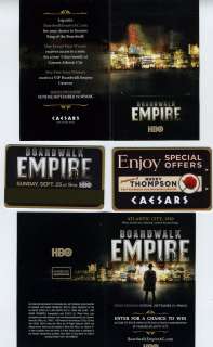 Caesars Atlantic City Boardwalk Empire Room Key & Card Jacket Nucky 