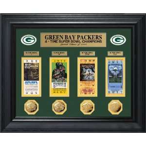  Green Bay Packers Super Bowl Ticket and Game Coin 