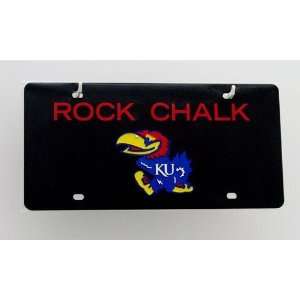Rock Chalk Jayhawk   Kansas License Plate