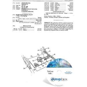    NEW Patent CD for SOLID WASTE DISPOSAL PLANT 