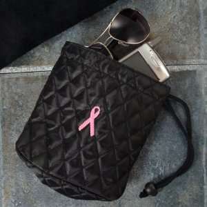 Breast Cancer Quilted Carrying Pouch