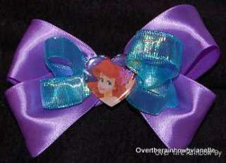Hand Sewn Disney Girls Princess Ariel Hair Bows 5 NWT  