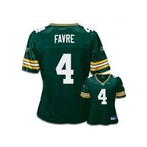   Bay Packers Brett Favre Girls Team Color Replica Jersey, Size Small