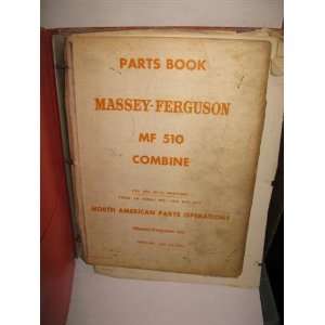 MF 510 combine parts book Massey Ferguson  Books
