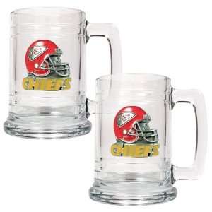 Kansas City Chiefs Set of 2 Beer Mugs 