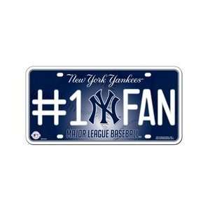  License Plate Tag Metal   Car Truck SUV   #1 Fan   NY New 