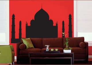 Vinyl Wall Art Decal Sticker Taj Mahal Silhouette India  