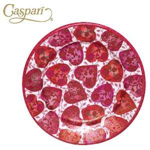 com Caspari Paper Plates 9120SP Floral Hearts Salad   Dessert Plates 