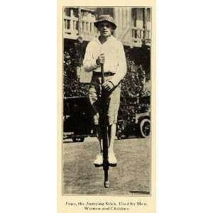  1922 Print Pogo Jumping Stick Transport Boy France Fad 