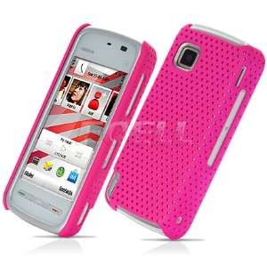   HOT PINK PERFORATED MESH HARD CASE COVER FOR NOKIA 5230 Electronics