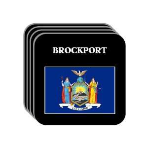  US State Flag   BROCKPORT, New York (NY) Set of 4 Mini 
