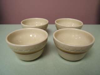 Syracuse China 4 pottery custard cups earthenware  