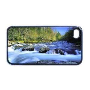  River roaring Apple RUBBER iPhone 4 or 4s Case / Cover 