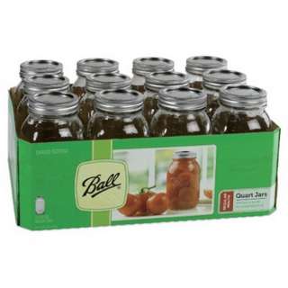 Ball 62000 Regular Mouth Quart Jars with Lids Case of 12 014400620003 