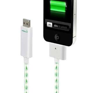 1PCS Dexim Visible Green White Charge & Sync Cable with Blue Visible 