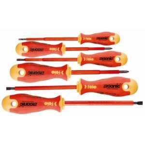  6pc Ergonic Slotted Phillips Insulated Screwdriver Set 