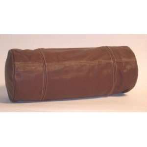  BROWN LEATHER BOLSTER