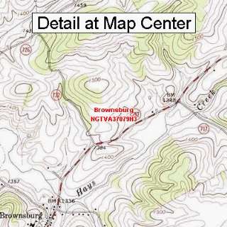  USGS Topographic Quadrangle Map   Brownsburg, Virginia 