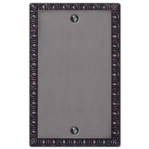  Egg and Dart Antique Pewter   1 Blank Wallplate