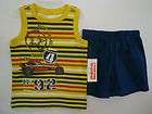 NEW W/T FISHER PRICE BOYS 2 PIECE SHORTS OUTFIT SZ 3T
