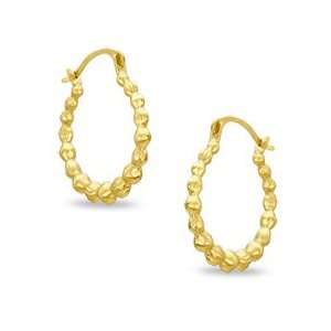  10K Gold Twisted Hoop Earrings BTB HOOPS Jewelry