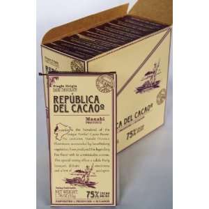  Republica Del Cacao Manabi 75% Cacao ( 12 1.76oz Bars 