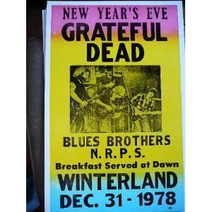 Grateful Dead Playing on New Years Eve with the Blues Brothers Poster