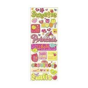  K & Company Berry Sweet Adhesive Chipboard Glitter Words 