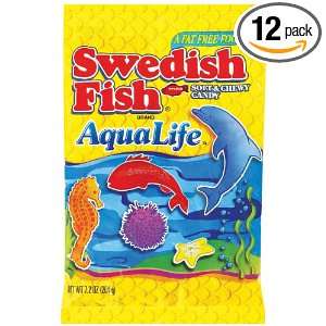 Swedish Fish Aqualife Soft & Chewy Candy, 4.5 Ounce Bags (Pack of 12 