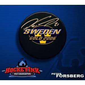   Team Sweden Autographed/Hand Signed Hockey Puck Sports Collectibles