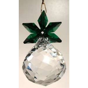  Swarovski Crystal Pineapple Ornament   Clear with Emerald 