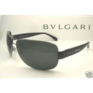  Authentic BVLGARI Gunmetal Aviator Sunglasses 5001   103 