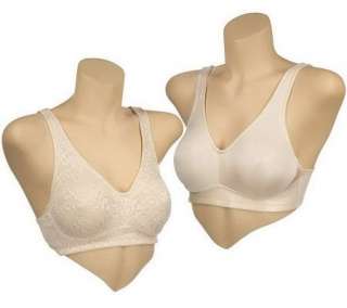Breezies~Molded Cup~Seamless~Support~Lace underwire~Bra  