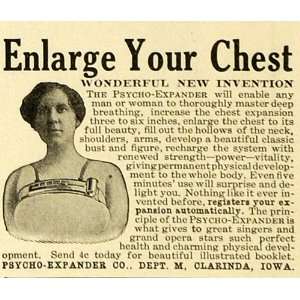  1917 Ad Psycho Expander Breast Enhancement Medical Quackery 