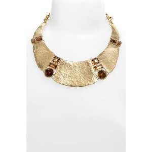   Hammered Metal Collar Necklace Jewelry