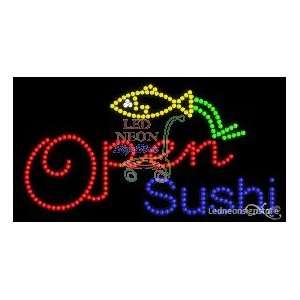  Open Sushi LED Sign 17 inch tall x 32 inch wide x 3.5 inch 